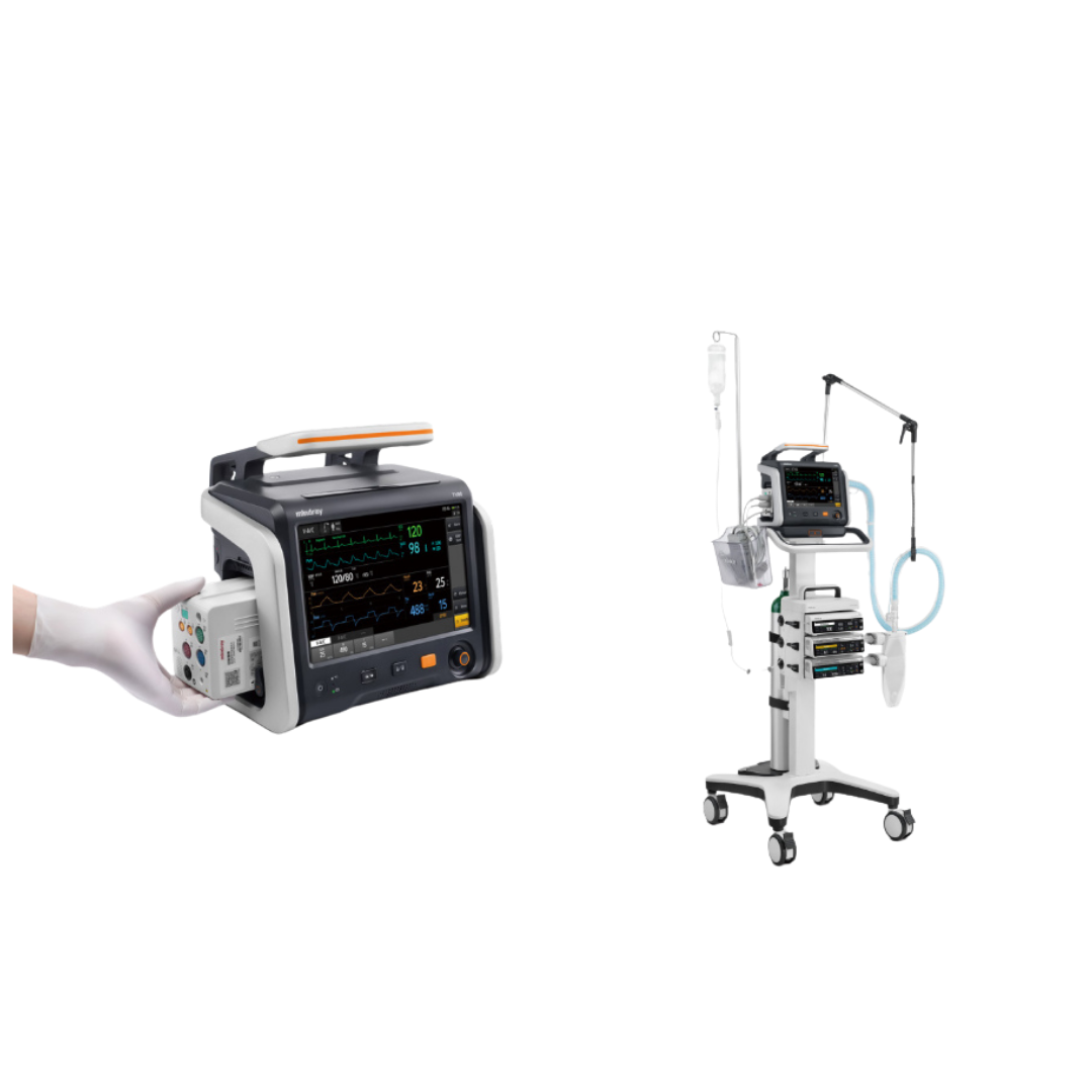 TV80 Portable Transport Ventilator with Advanced Patient Monitoring, Oxygen Management, and Telemedicine Capabilities