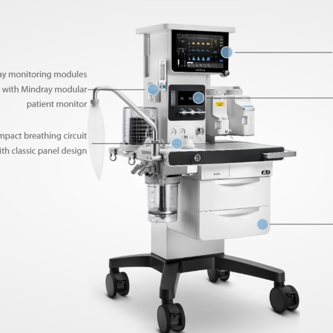 Advanced A3 Anesthesia System with Electronic Flow Measurement and Modular Design