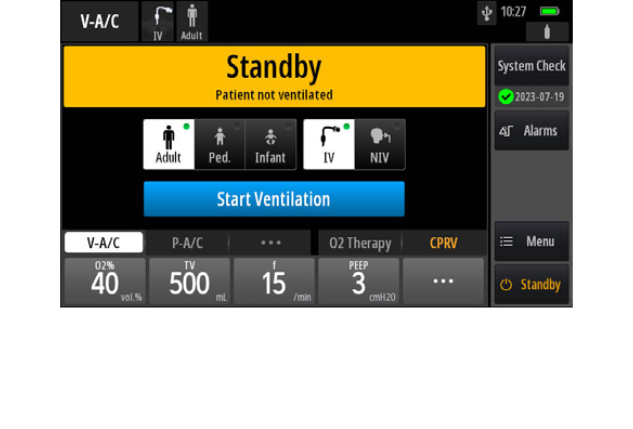 "TV50 Transport Ventilator - Portable Turbine-Driven Patient Ventilation Solution with Advanced Features"
