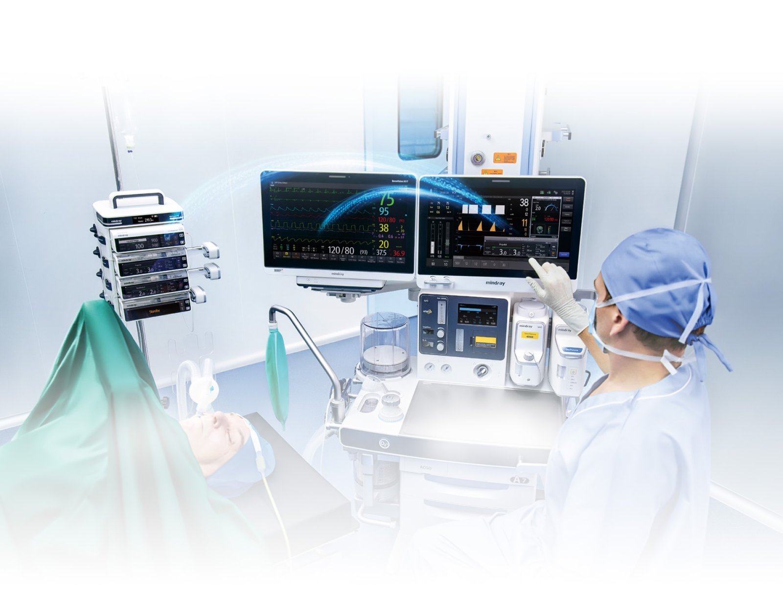 Anesthesia System A7 Model - Compact and Powerful Anesthesia Machine with Advanced Monitoring and Integrated Solutions
