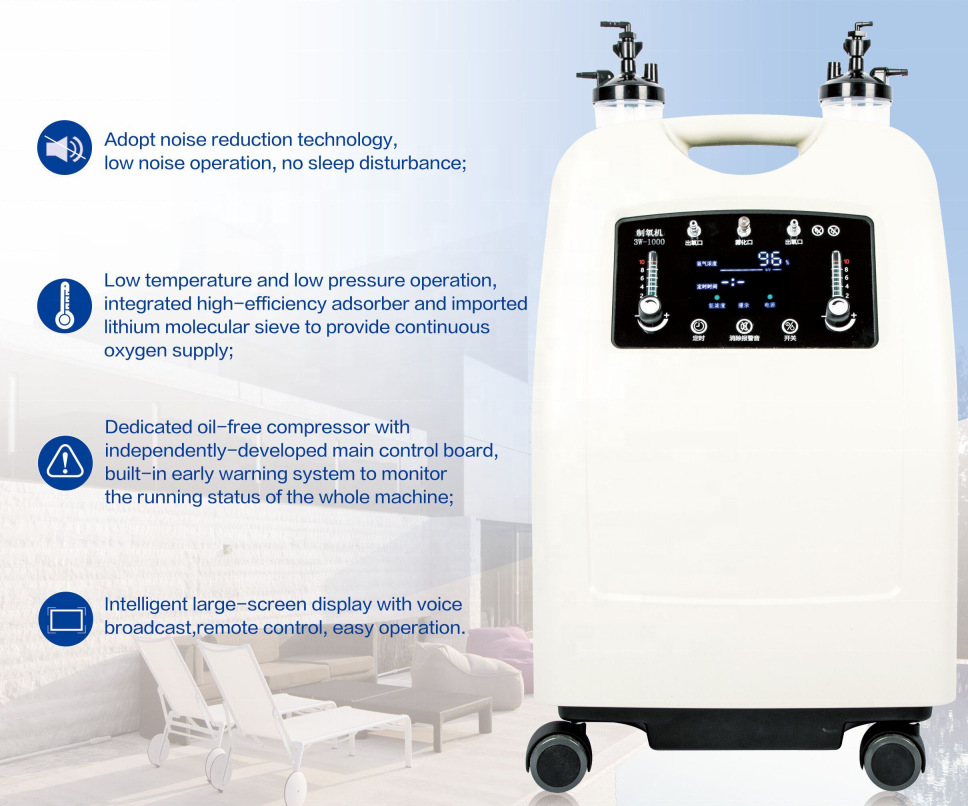 Medical Oxygen Concentrator Machine 10L Dual Flow NEUZY59