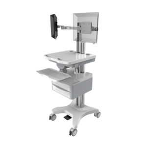 Adjustable height Double Screen display cart